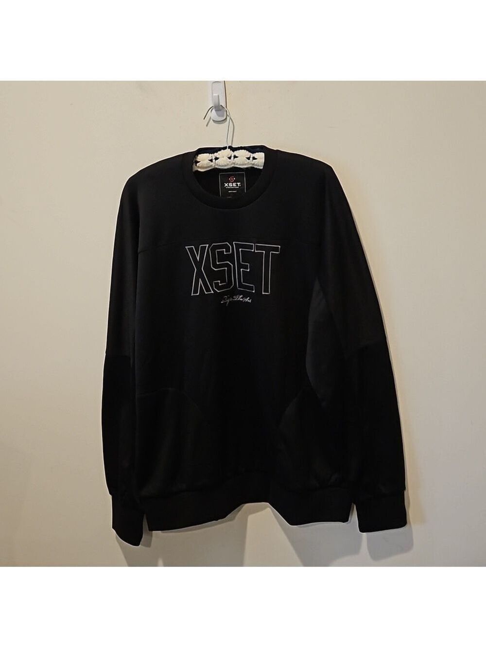 XSET NWT UNISEX GAMERS  BLACK SWEATSHIRT FRONT GRAPHIC XSET REP THE SET SIZE XL